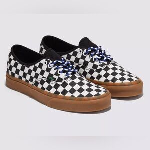 Size 7.5 - VANS Authentic Checkerboard - Black White Gum